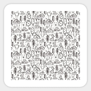 Woodland Animals Large Sticker